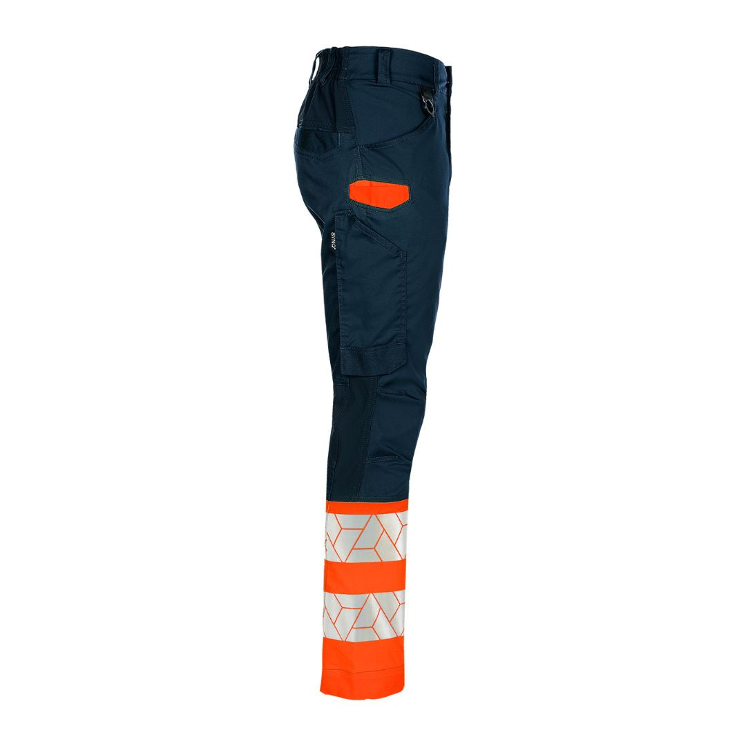 SYNQ® Qlear - Service trousers, stretch zones, high-vis class 1 Orange or Red
