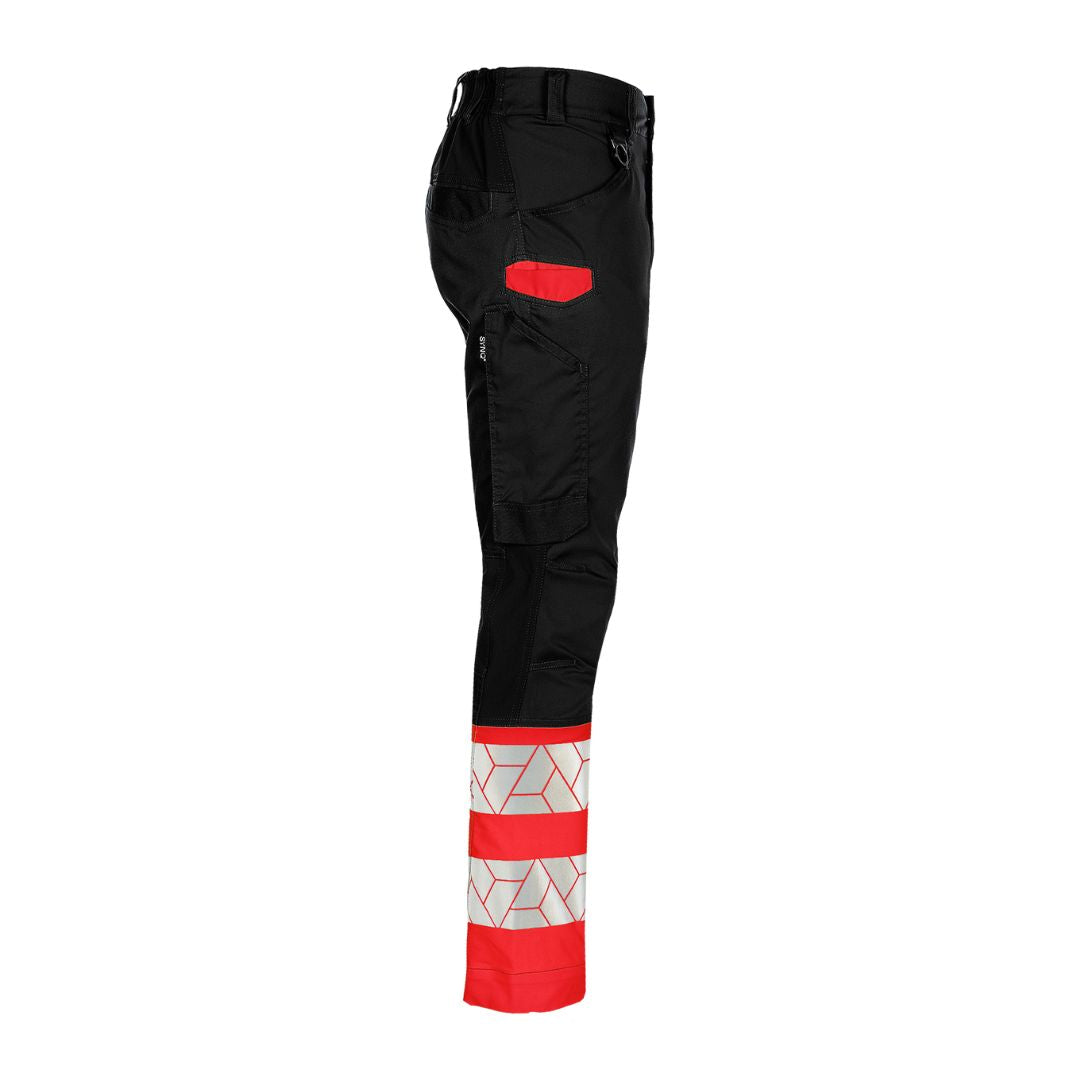 SYNQ® Qlear - Service trousers, stretch zones, high-vis class 1 Orange or Red