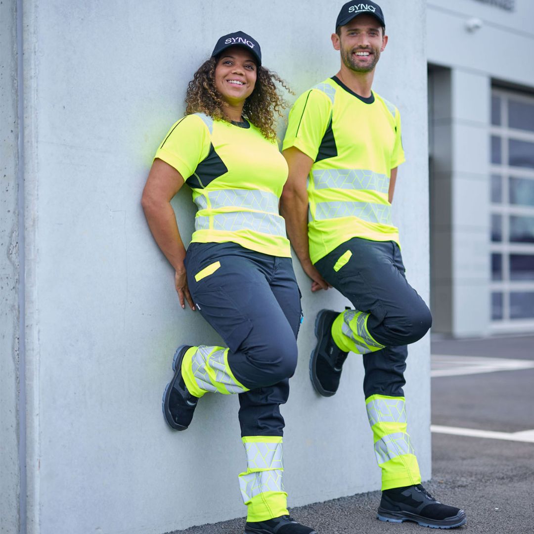 SYNQ® Qlear - Service trousers, stretch zones, high-vis class 1 Yellow/ Navy or Black