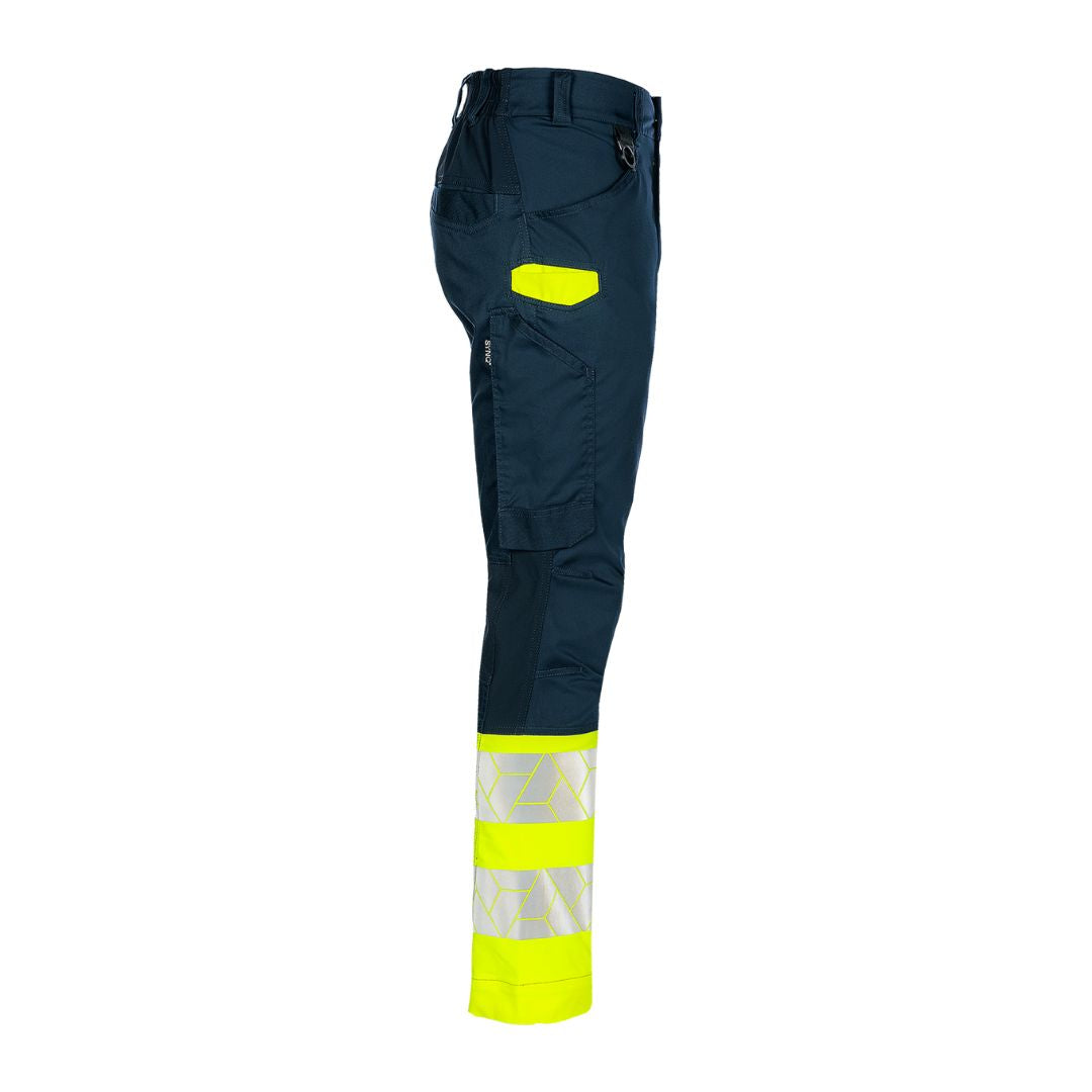 SYNQ® Qlear - Service trousers, stretch zones, high-vis class 1 Yellow/ Navy or Black