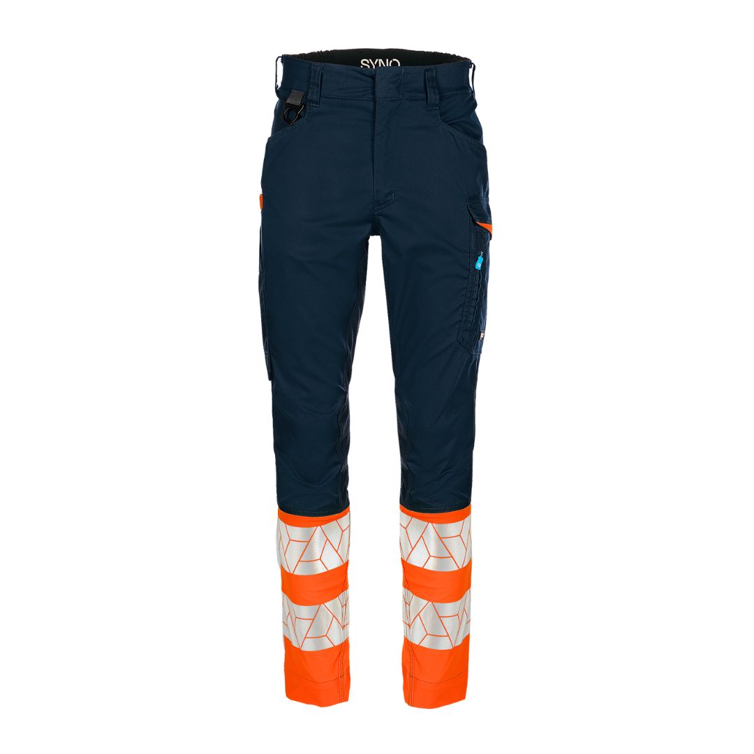 SYNQ® Qlear - Service trousers, stretch zones, high-vis class 1 Orange or Red
