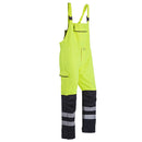 Pedley Yellow/Navy Hi-vis bib & brace with ARC protection APTV 40.5 cal/cm²