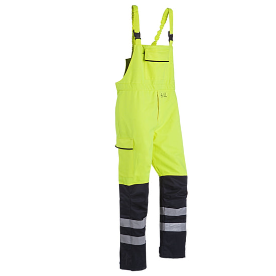 Sioen Pedley Yellow/Navy Hi-vis bib & brace with ARC protection APTV 40.5 cal/cm²