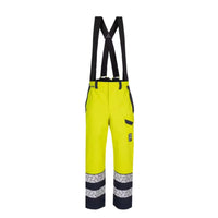 Sioen Amstor ECO rain trousers, ARC protection (APC2), high-vis Yellow/Navy class 2 122MA2LKM