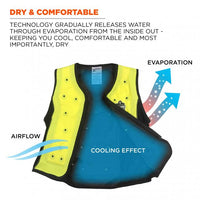 Chill-Its Dry Evaporative Cooling Vest - Zipper Closure