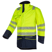 Torvik Hi-vis rain jacket (Orange or Yellow) with ARC protection APTV 9.1 cal/cm²