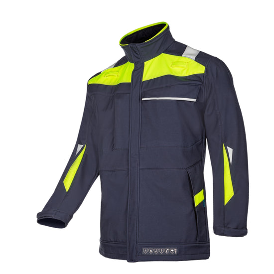 Sioen Umiat Navy/Yellow Softshell with ARC protection APTV 24.3 cal/cm²