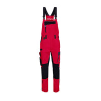 SYNQ® Qombi Bib & brace, stretch zones - Colours Khaki green/Black & Red/Black