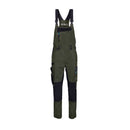 SYNQ® Qombi Bib & brace, stretch zones - Colours Khaki green/Black & Red/Black