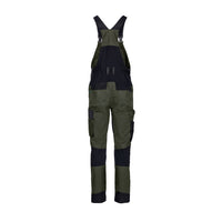 SYNQ® Qombi Bib & brace, stretch zones - Colours Khaki green/Black & Red/Black