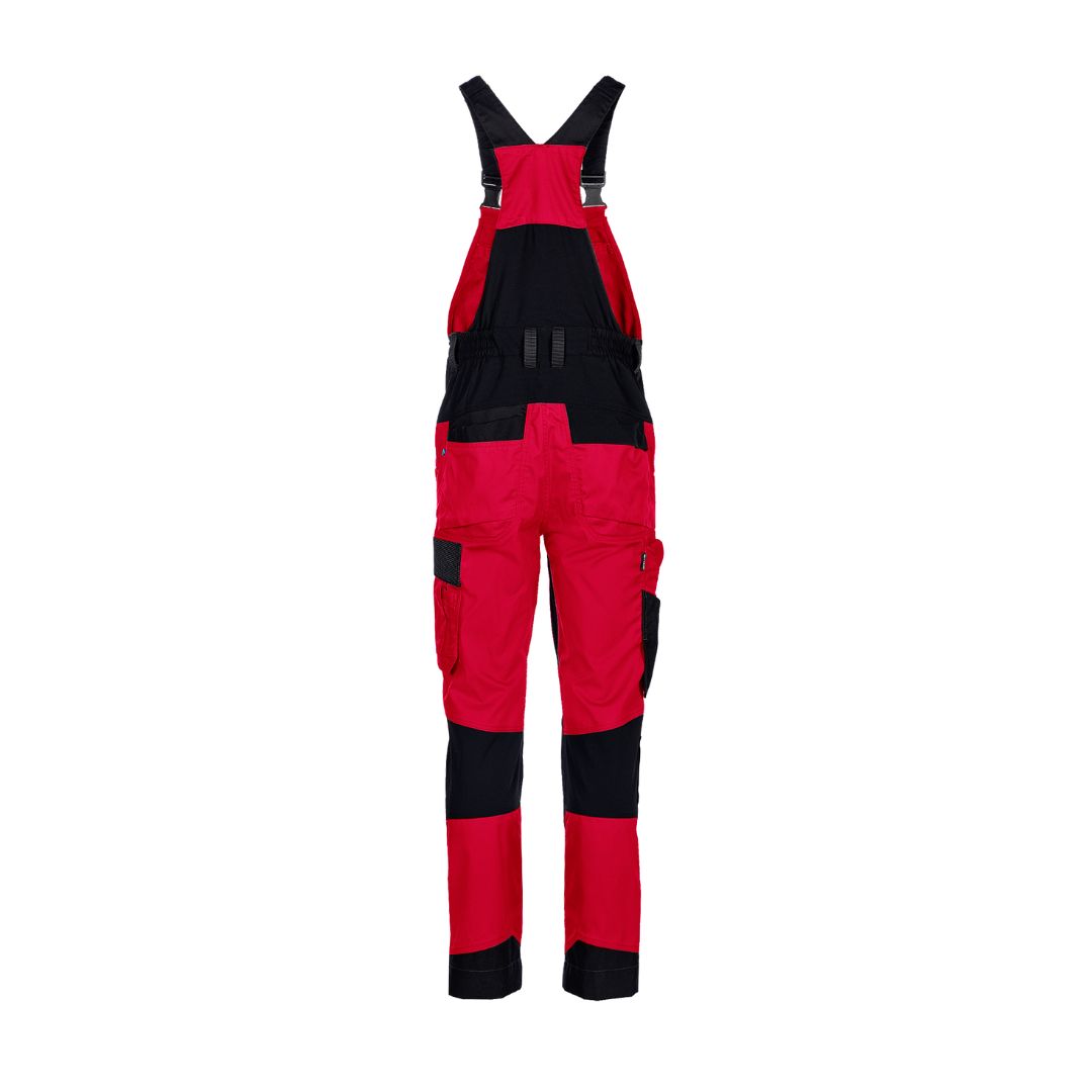 SYNQ® Qombi Bib & brace, stretch zones - Colours Khaki green/Black & Red/Black