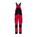 SYNQ® Qombi Bib & brace, stretch zones - Colours Khaki green/Black & Red/Black