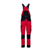 SYNQ® Qombi Bib & brace, stretch zones - Colours Khaki green/Black & Red/Black
