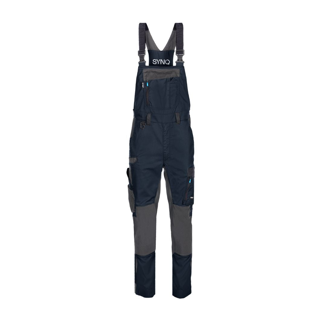 SYNQ® Qombi Bib & brace, stretch zones - Colours Navy blue/Anthracite grey or Petrol blue/Black