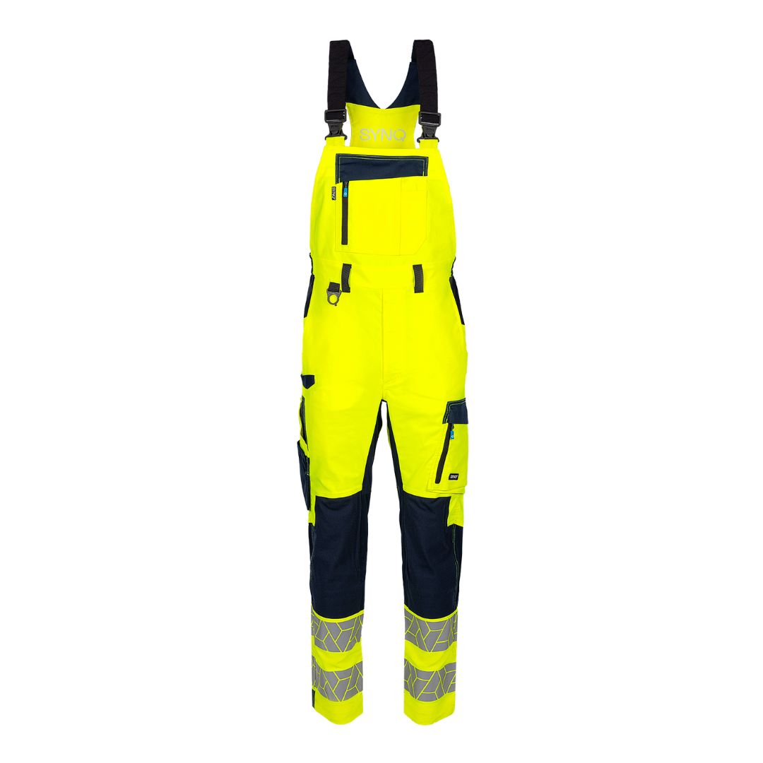 SYNQ® Breaqout Bib & brace, stretch zones, high-vis class 2, yellow/navy or black