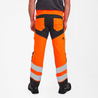 ENGEL Hi Visibility Orange 2 Tone Safety trousers