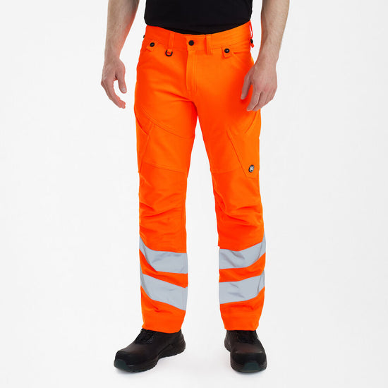 ENGEL Hi Visibility Orange 2 Tone Safety trousers