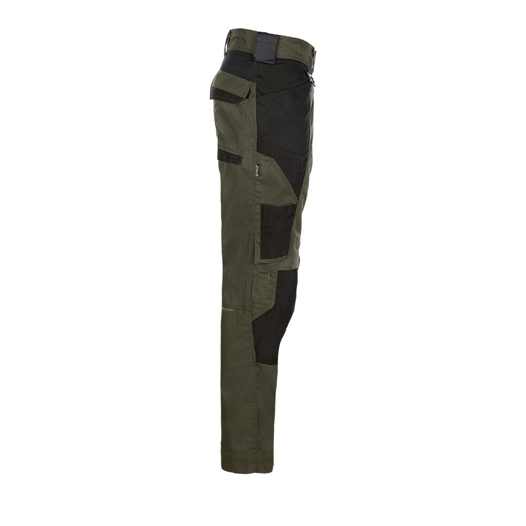 SYNQ® Keeper Knee pocket trousers - Colours Khaki green/Black or Red/Black
