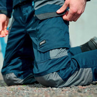 SYNQ® Keeper Knee pocket trousers - Colours Navy blue/Anthracite grey or Petrol blue/Black