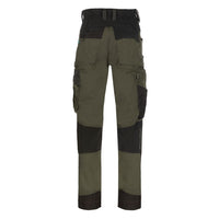 SYNQ® Sqoot Knee pocket trousers, stretch zones - Colours Red /Black or Khaki green/Black