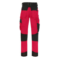 SYNQ® Sqoot Knee pocket trousers, stretch zones - Colours Red /Black or Khaki green/Black